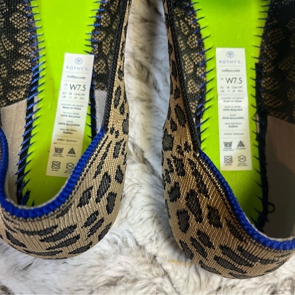 Rothy's The Loafer Spotted Leopard Print  Round Toe Slip On 
Women’s Size 7.5 - Picture 6 of 10